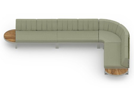 MamaGreen Munia Naya Aluminum 90 Angle Circular Lounge Set 9 (HPL)