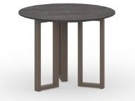 MamaGreen Munia Aluminum Continental Round HPL Top Dining Table