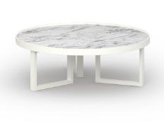 MamaGreen Munia Aluminum Round HPL Top Coffee Table
