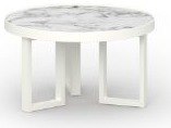 MamaGreen Munia Aluminum Round HPL Top Coffee Table