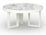 MamaGreen Munia Aluminum Round HPL Top Coffee Table