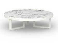 MamaGreen Munia Aluminum Round HPL Top Low Coffee Table