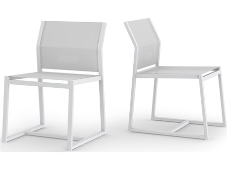 MamaGreen Allux Sling Aluminum Carver Dining Side Chair