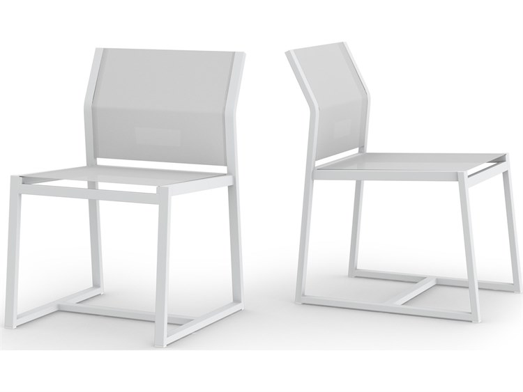 MamaGreen Allux Sling Aluminum Carver Dining Side Chair