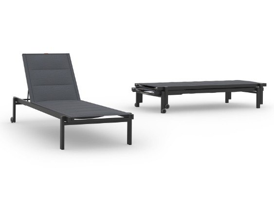 MamaGreen Allux Aluminum Padded Sling Stackable Chaise Lounge