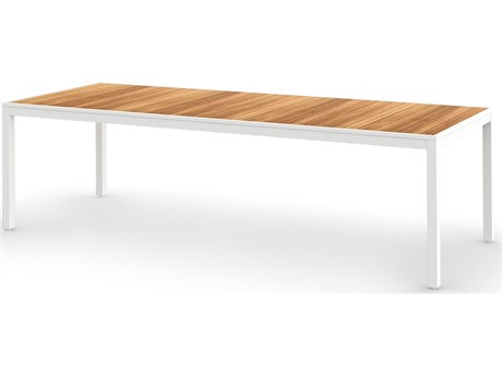 MamaGreen Allux Aluminum 106''W x 39''D Rectangular Straight Slats Top Dining Table