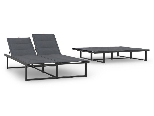 MamaGreen Allux Aluminum Padded Sling Double Chaise Lounge