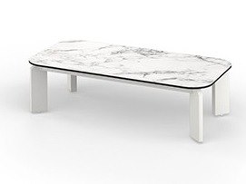 MamaGreen Titan Aluminum Rectangular HPL Top Coffee Table