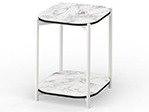 MamaGreen Titan Aluminum Square HPL Top Side Table with Shelf