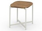 MamaGreen Titan Aluminum Square Teak Top Side Table