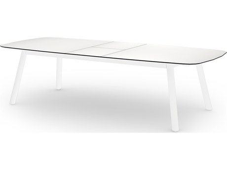 MamaGreen Zupy Aluminum Extension Large 96-116''W x 47''D Rectangular Dining Table with HPL Top