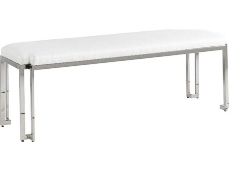 Mr. & Mrs. Howard Willy White Upholstered Accent Bench