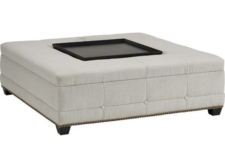 Mr. & Mrs. Howard Avino Beige Upholstered Ottoman