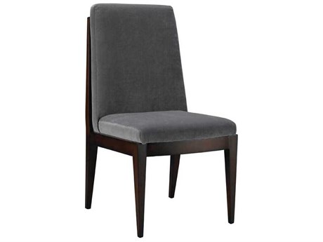 Mr. & Mrs. Howard Livingston Hardwood Black Upholstered Armless Dining Chair