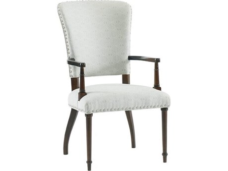 Mr. & Mrs. Howard Stiletto Hardwood Black Upholstered Arm Dining Chair