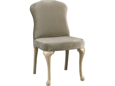 Mr. & Mrs. Howard Annies Hardwood Gray Upholstered Armless Dining Chair