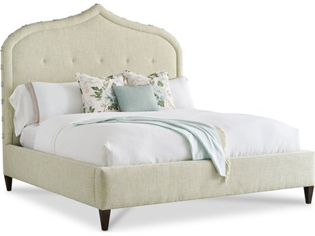 Mr. & Mrs. Howard Hadley Brown Hardwood Upholstered King Panel Bed