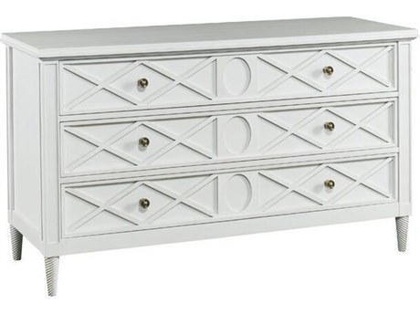 Mr. & Mrs. Howard Silhouette 3Drawers White Maple Wood Dresser