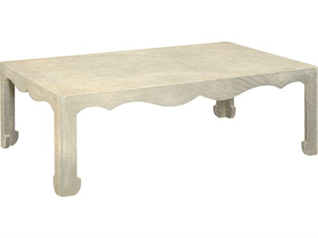 Mr. & Mrs. Howard Chow Rectangular Wood Washed Linen Coffee Table