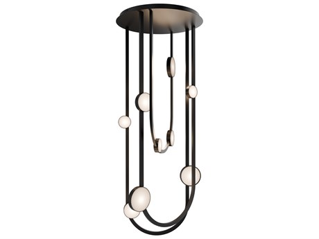 Modern Forms Tableau 10-Light Black Linear Semi Flush Mount