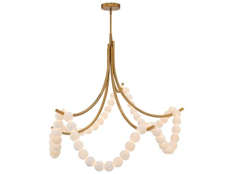 Modern Forms Parel 1-Light Aged Brass Semi Flush Mount