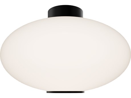 Modern Forms Illusion 1-Light Black Round Flush Mount