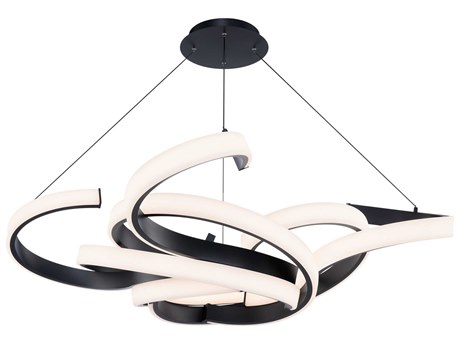 Modern Forms Woven 1-Light Black Pendant
