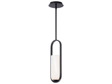 Modern Forms Rollins 1-Light Black Glass LED Cylinder Mini Pendant