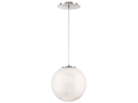 Modern Forms Cosmic 1-Light Brushed Nickel Glass LED Globe Mini Pendant