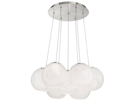 Modern Forms Cosmic 7-Light Brushed Nickel Glass LED Globe Pendant