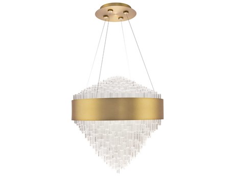 Modern Forms Luzerne 1-Light Aged Brass Pendant