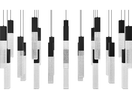 Modern Forms Cinema 23-Light Black Linear Island Pendant
