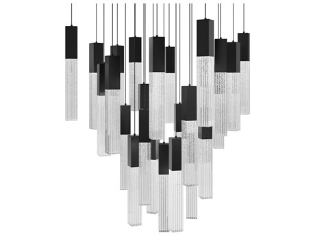 Modern Forms Cinema 25-Light Black Linear Pendant