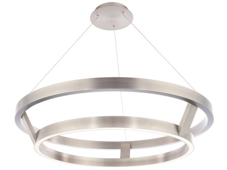 Modern Forms Imperial 2-Light Brushed Nickel LED Round Pendant
