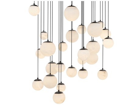 Modern Forms Pisces 25-Light Black Globe Pendant