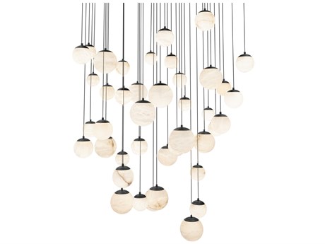 Modern Forms Pisces 41-Light Black Globe Pendant