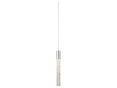 Modern Forms Magic 1-Light Polished Nickel Crystal LED Cylinder Mini Pendant