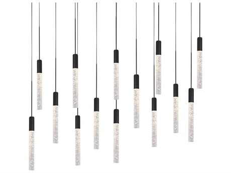 Modern Forms Magic 14-Light Black Linear Island Pendant