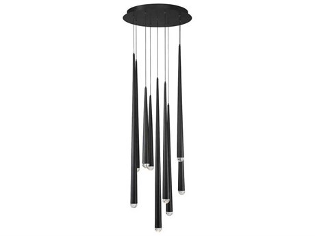 Modern Forms Cascade 9-Light Black Crystal LED Pendant