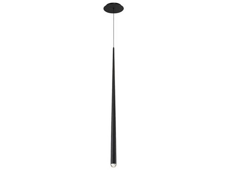 Modern Forms Cascade 1-Light Black Crystal LED Mini Pendant