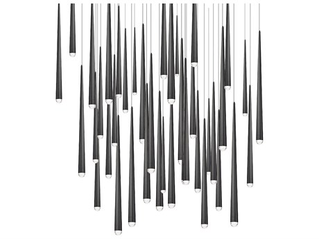 Modern Forms Cascade 41-Light Black Linear Pendant