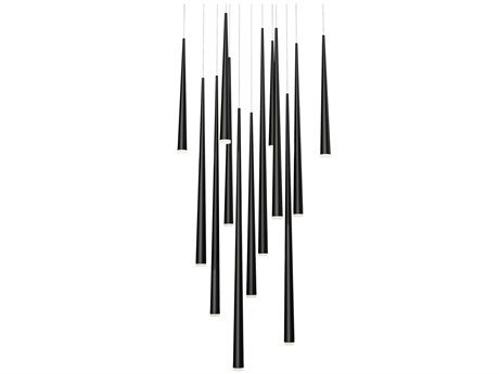 Modern Forms Cascade 13-Light Black Linear Pendant
