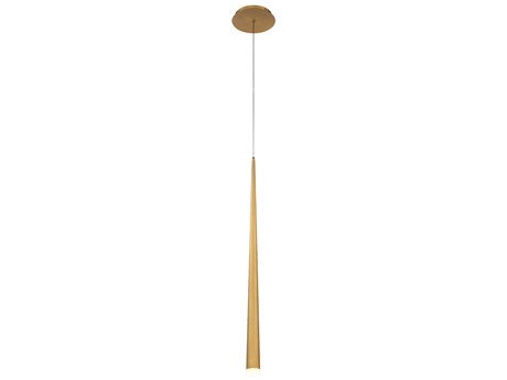 Modern Forms Cascade 1-Light Aged Brass Glass LED Mini Pendant