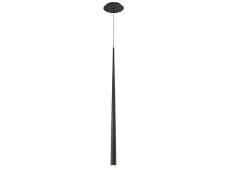Modern Forms Cascade 1-Light Black Glass LED Mini Pendant