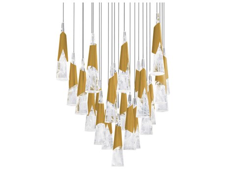 Modern Forms Kilt 25-Light Aged Brass Pendant