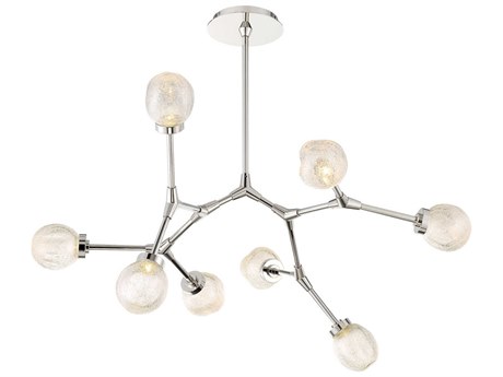 Modern Forms Catalyst 8-Light Polished Nickel Glass LED Globe Chandelier