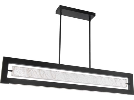 Modern Forms Equilibrium 1-Light Black LED Geometric Linear Island Pendant
