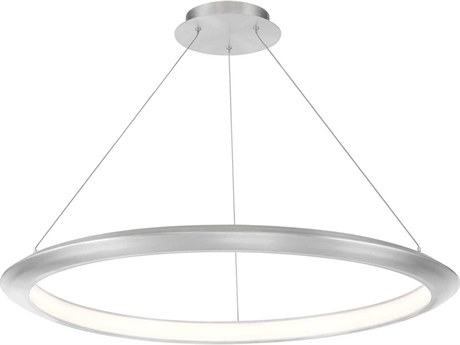 Modern Forms The Ring 1-Light Brushed Aluminum Silver LED Round Pendant