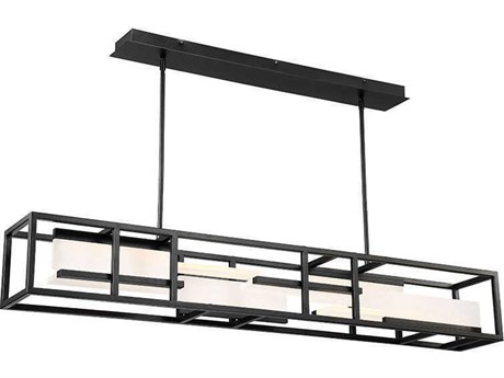 Modern Forms Memory 1-Light Black LED Geometric Linear Island Pendant