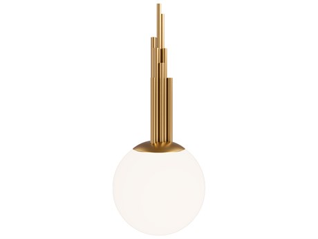 Modern Forms Sybil 1-Light Aged Brass Globe Mini Pendant
